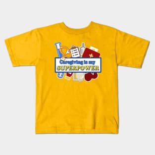 Caregiving is my Superpower Kids T-Shirt